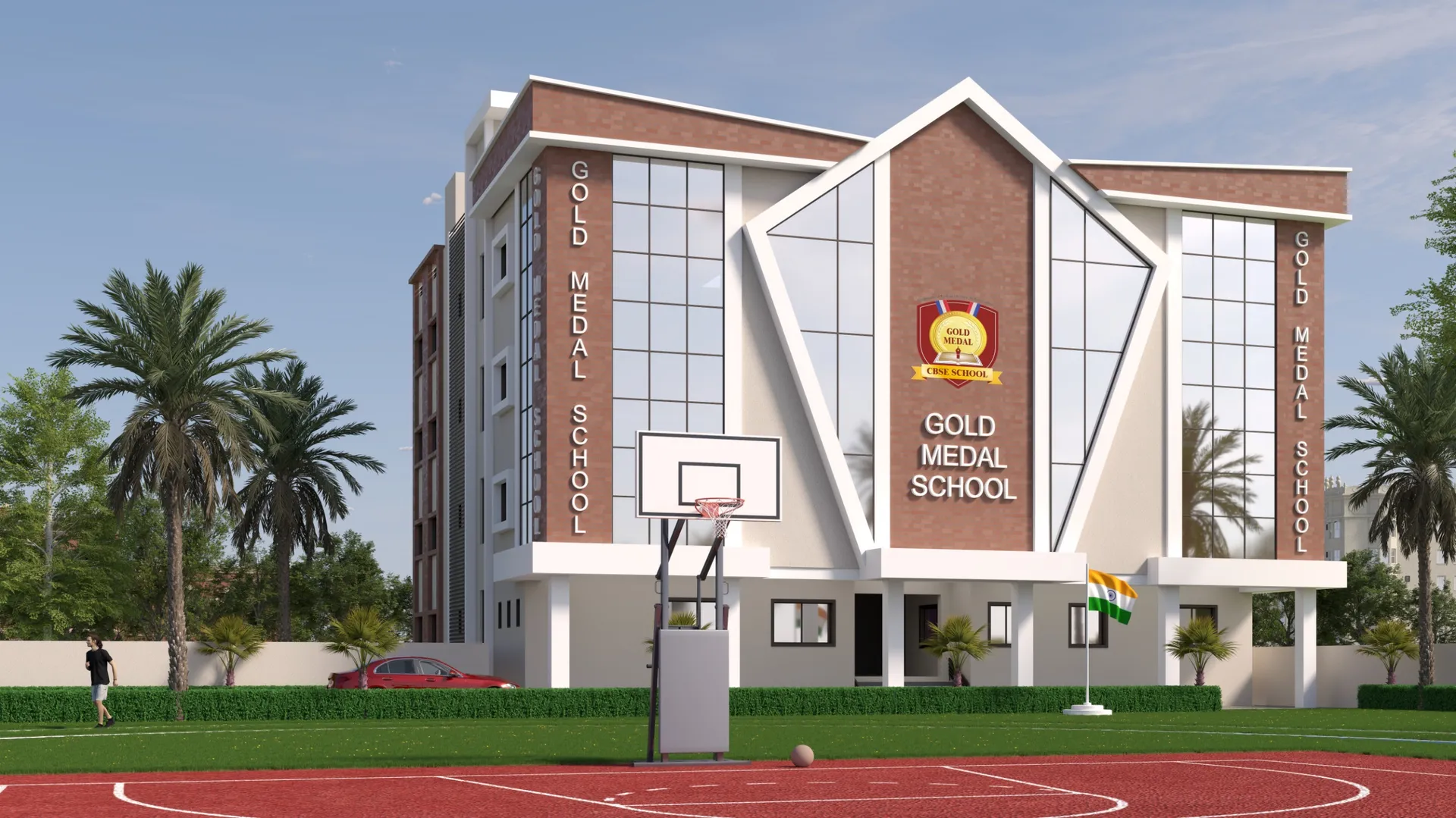 Gold Medal School Campus Main Wing